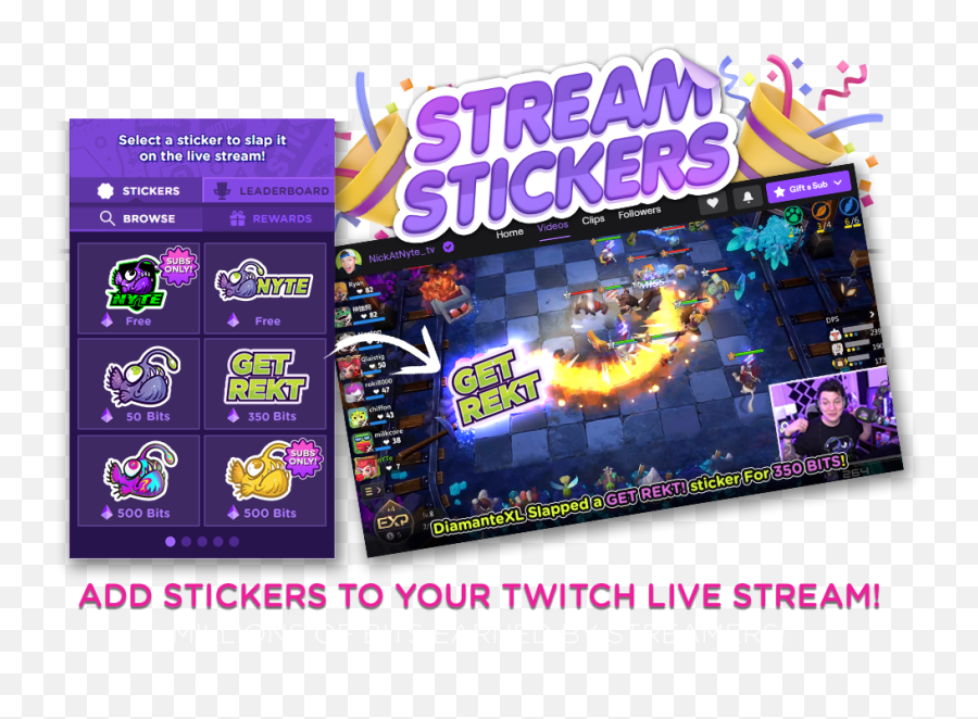 Stream Stickers - Twitch Extension Stream Stickers Emoji,Use A Steam Emoticon In Chat Achievement