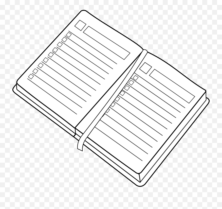 Pen And Paper Planning - Planner Clipart Black And White Emoji,Paper Boy Emoji