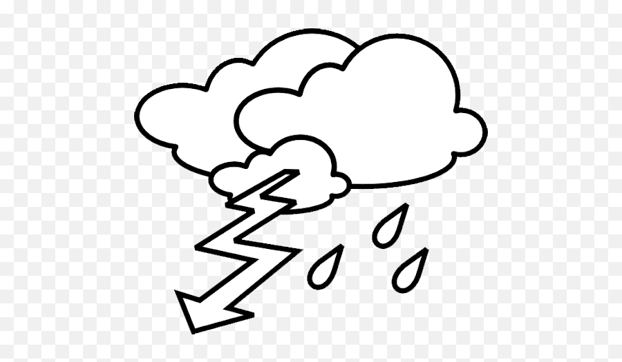 Free Thunderstorm Lightning Vectors - Stormy Weather Black And White Emoji,Thunderstorm Emoji
