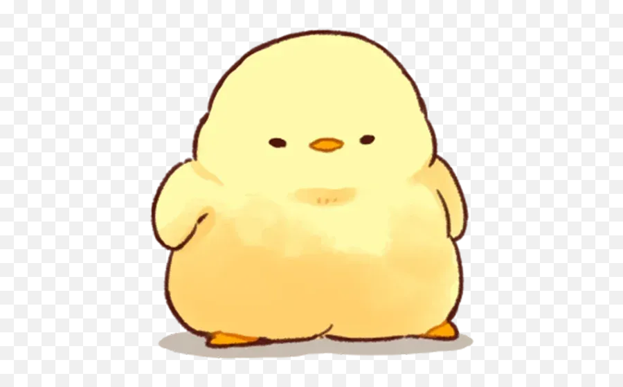 Soft And Cute Chick 2 Whatsapp Stickers - Stickers Cloud Cute Stickers Chick And Penguin Emoji,Cute Duck Emoji