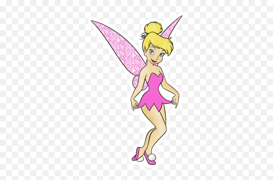 Top Cartoons For Adults Stickers For - Tinker Bell Pink Fairy Emoji,Adult Animated Emoji