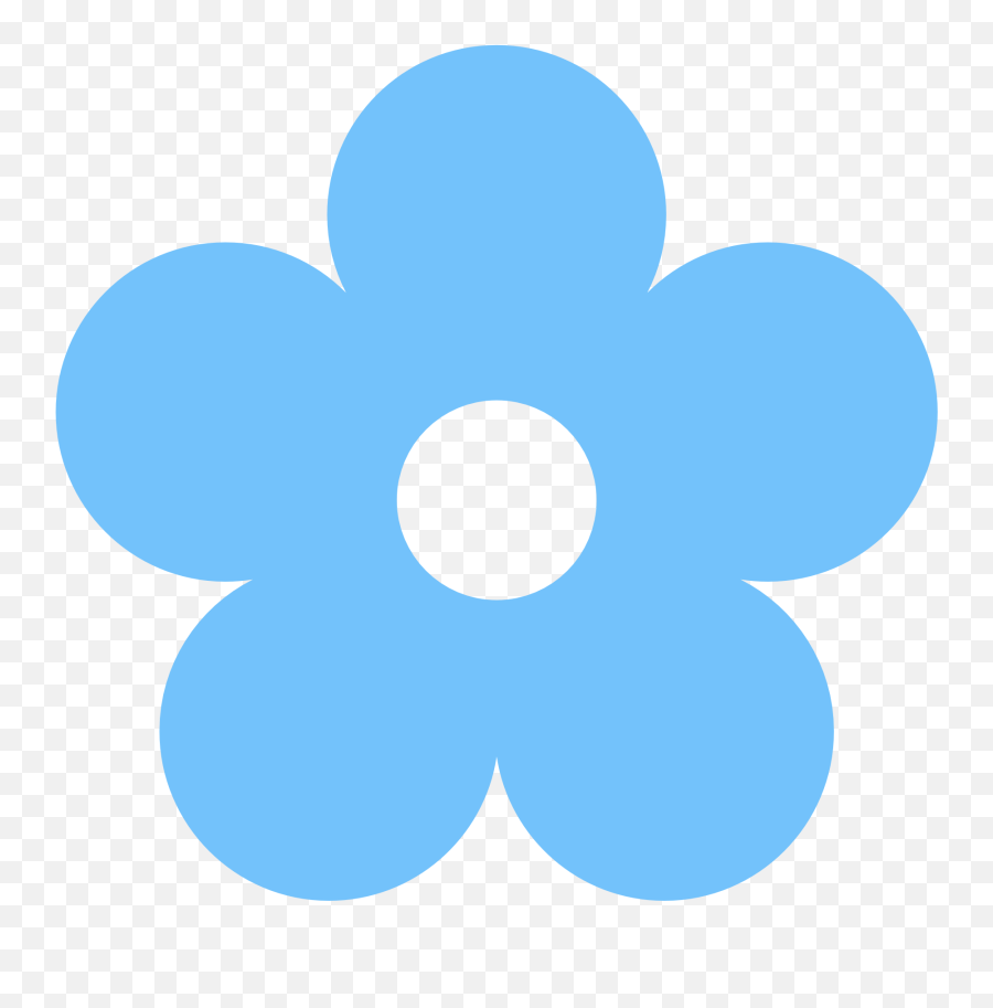 Blue Clipart - Light Blue Flower Clipart Emoji,8o8 Emoticon