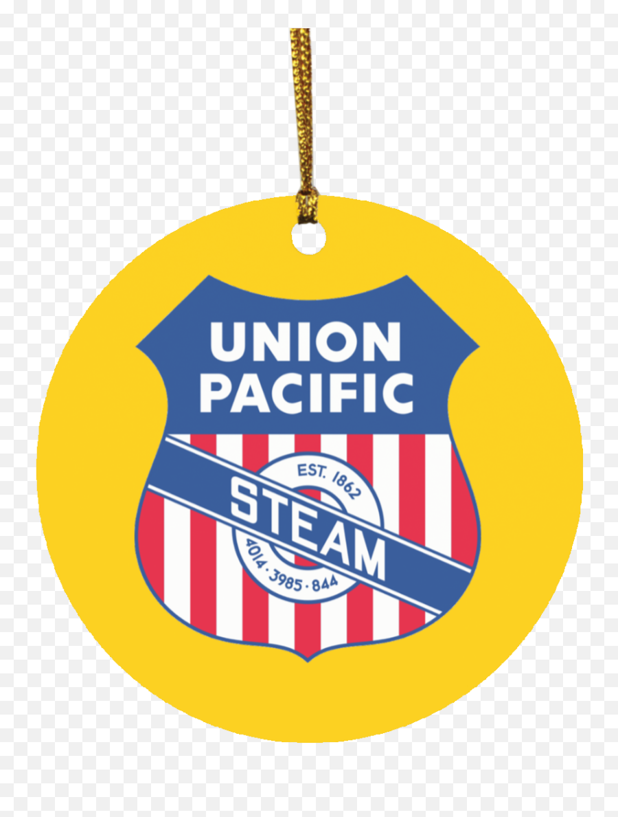 Union Pacific Steam Logo Christmas Ornament - Union Pacific Emoji,Christmas Tree Emoticon Steam