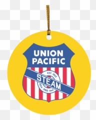 Union Pacific Steam Logo Christmas Ornament - Union Pacific Emoji,Christmas Tree Emoticon Steam