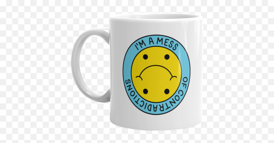 Mess Of Contradictions Mug - Magic Mug Emoji,Emoticon Si