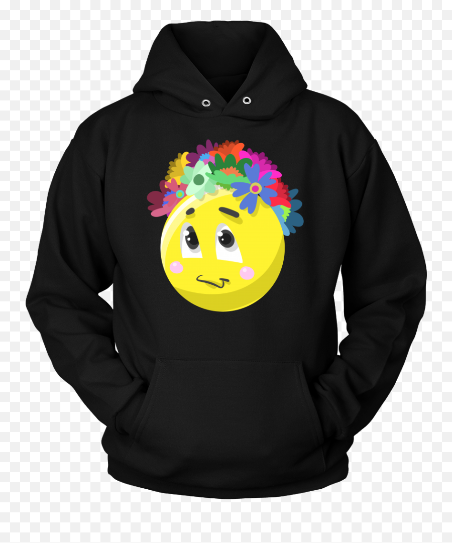 Emoji Flower Cute Face Emojis Flowery Crown Hoodie - Shadow The Hedgehog Hoodie,Flower Crown Emoji Transparent