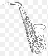 Black And White Saxophone Clipart Free - Saxophone Drawing Emoji,Swaying Emotions Saxophone