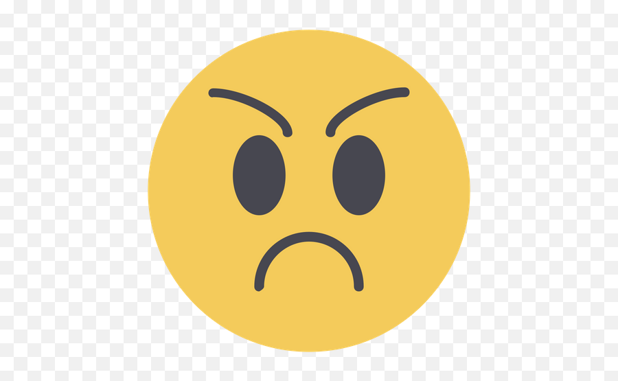Free Angry Face Flat Emoji Icon - Available In Svg Png Eps Happy,Very Pissed Face Emoticon