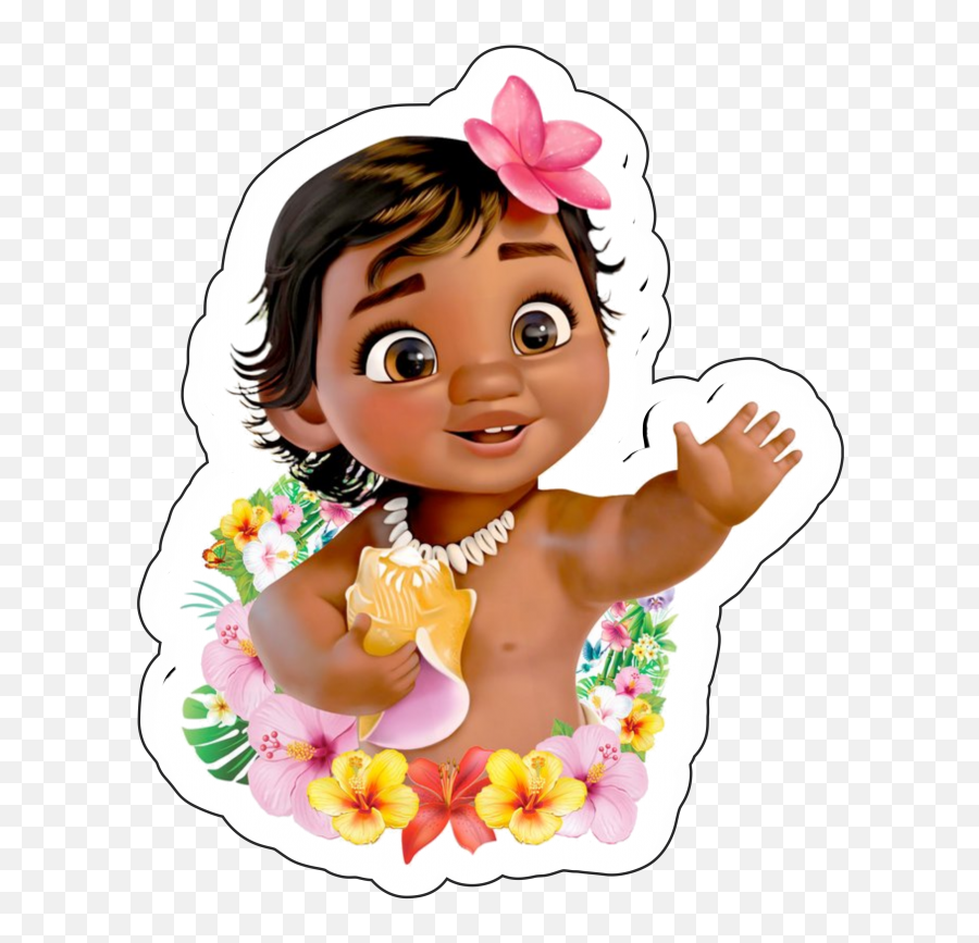 Números De Moana Baby Para Imprimir Gratis Princesas Disney - Transparent Background Baby Moana Png Emoji,Moana Emojis Face