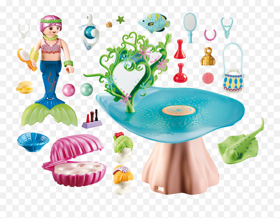 Beauty Salon With Jewel Case - 70096 Playmobil Mermaid Emoji,Salon Emotion Window