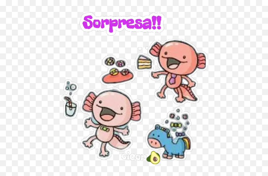 Axolotl Stickers For Whatsapp Emoji,Axolotl Emoticons