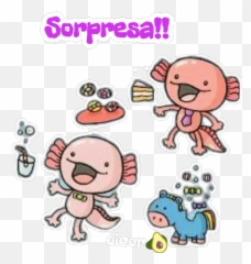 Axolotl Stickers For Whatsapp Emoji,Axolotl Emoticons