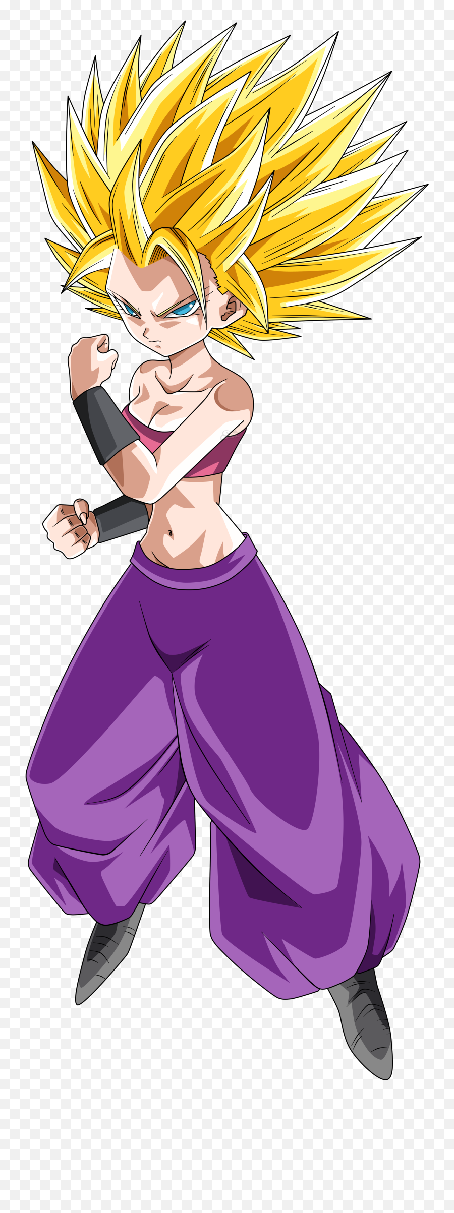 Super Saiyan Caulifla Waves Fist Renderpng - Renders Aiktry Emoji,Wave Emoji Style Png