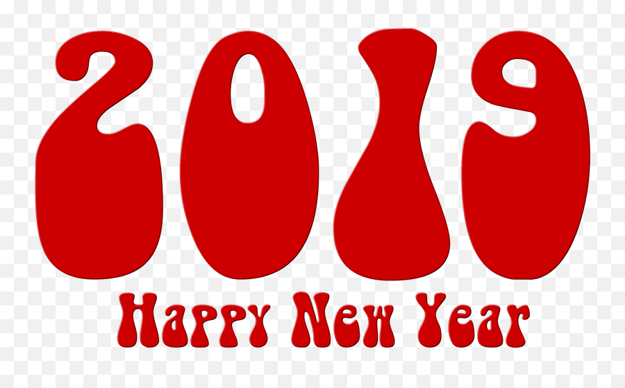 Happy New Year Png With 2019 Transparent Png Others - Happy Emoji,New Year Emoticons Text