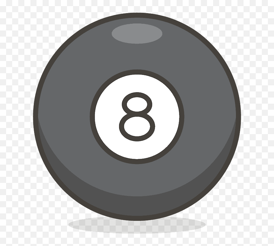 Pool 8 Ball Emoji Clipart Free Download Transparent Png - Solid,Ball Emoji