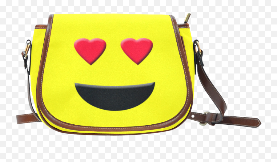 Emoticon Heart Smiley Saddle Bagsmall Model 1649 Full Customization Id D351890 - Messenger Bag Emoji,Small Heart Emoticon