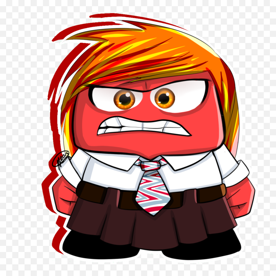 Anger By Mewidua Pluspng - Anger Genderbend Emoji,Angry Emotion From Inside Out