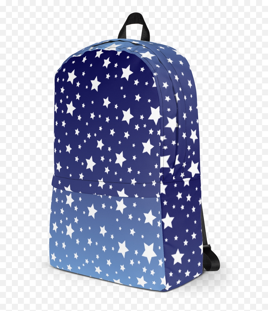 White Stars Blue Ombre Backpack - Graphic Backpack Emoji,Purple Emoji Joggers