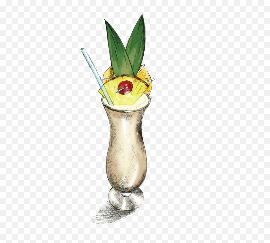 Download Pina Colada - Garnish Con Hojas De Anana Emoji,Pina Colada Emoji