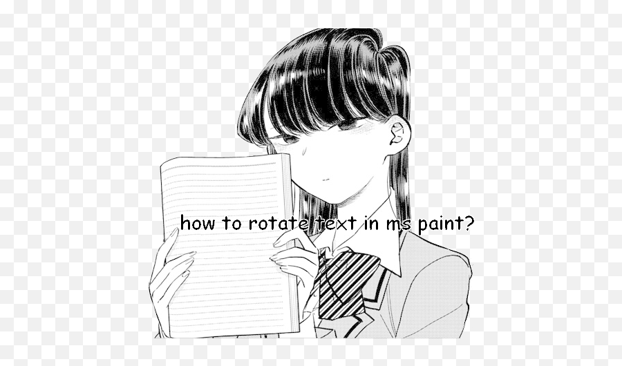 How Do I Rotate Text Anime Girls Holding Signs Know - Komi San Birthday Emoji,Anime Girl Can See Emotions As Colors Action