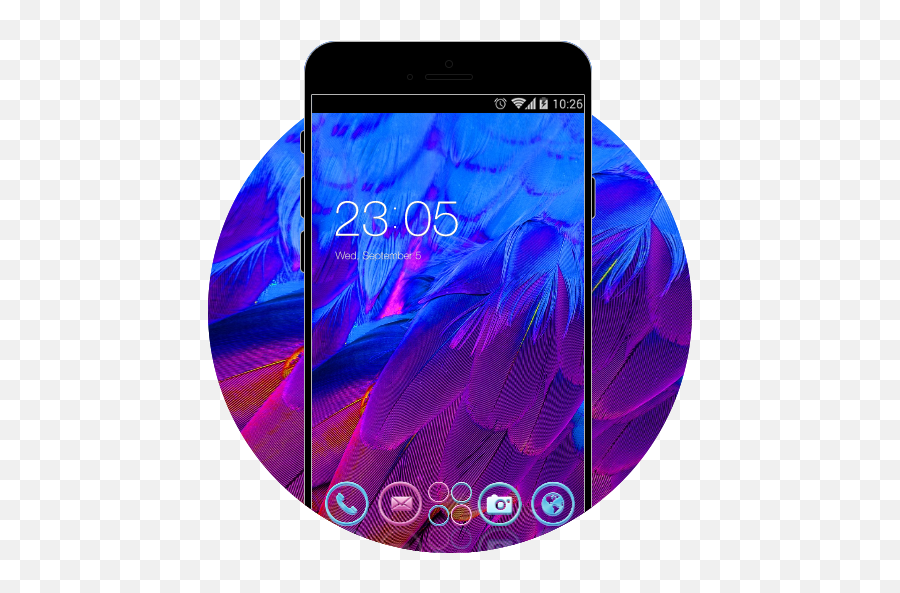 Neon Feathers Stylish Theme For Nokia 6 Nokia 3 U2013 Aplikace - Fondos De Pantalla Plumas Moradas Emoji,Emojis For Moto Z3