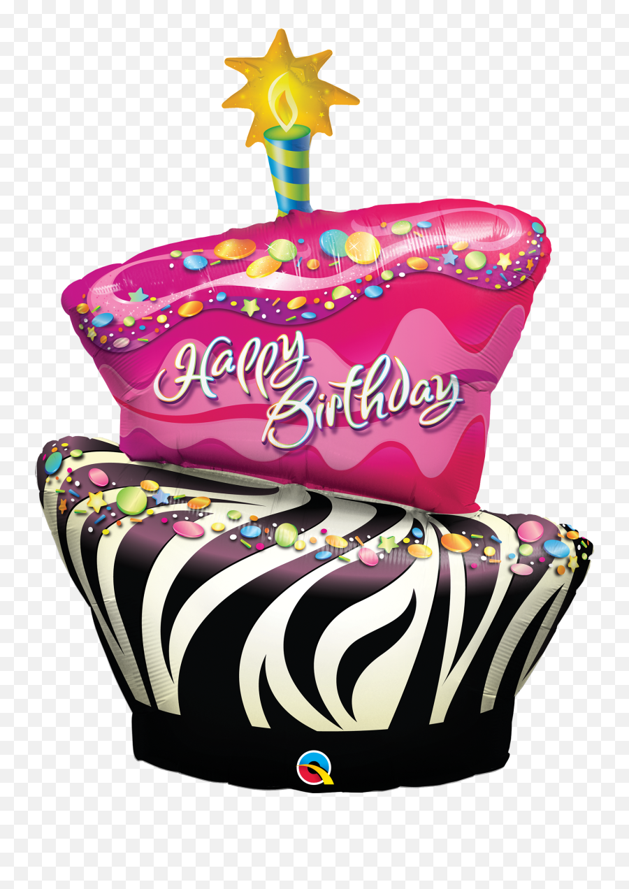 Mylar Happy Birthday Zebra Print - Happy Birthday To You Aarushi Emoji,Poodle Happy Birthday Emoticon