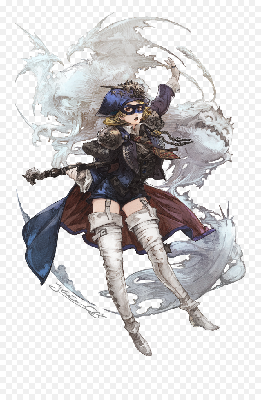 Blue Mage Final Fantasy Xiv Final Fantasy Wiki Fandom - Blue Mage Final Fantasy Emoji,Emoticon Girl Filling Gas Tank