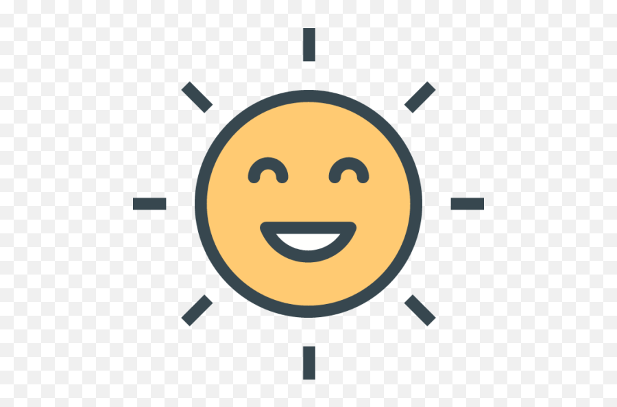 Smiling Icon - Icon Emoji,Sun Emoticon With Keyboard