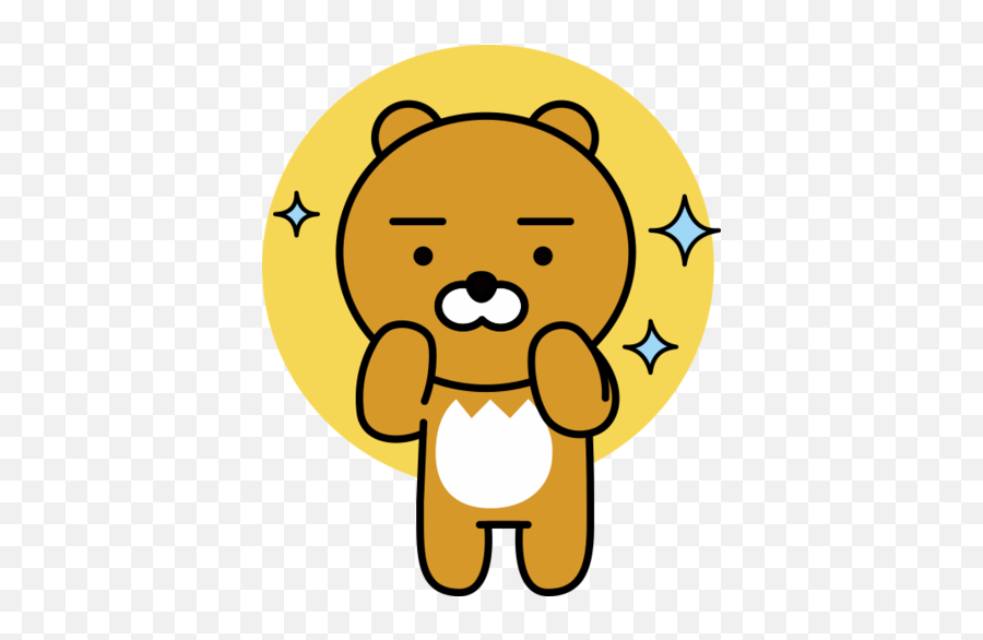 Pin - Transparent Kakao Talk Gif Emoji,Thank You Kakao Emoticon