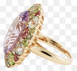 Amethyst Emotion Ring - Solid Emoji,Pearl Green Emotion
