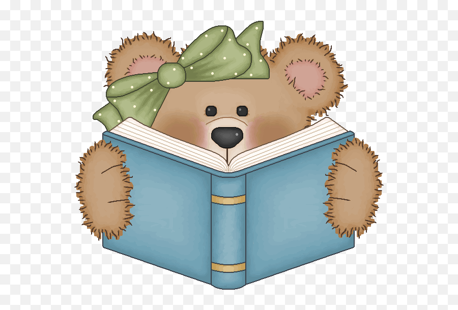 Christmas Reading Books Clipart - Bear With Book Clipart Bear Reading Book Clipart Emoji,Porcupine Emoji