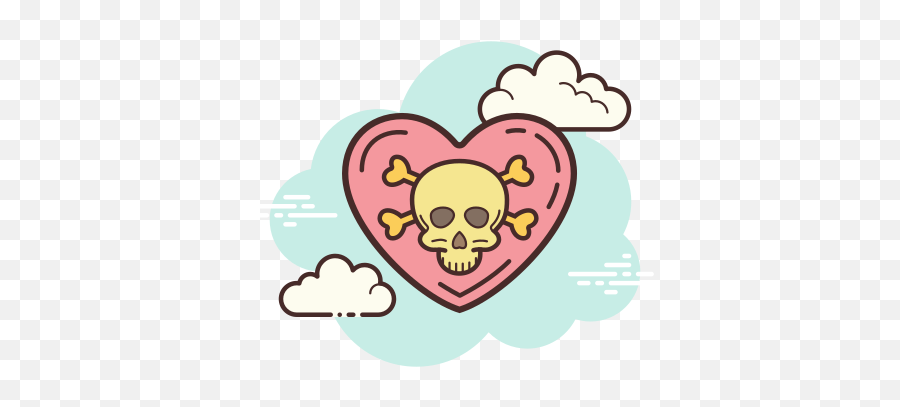 Skull Heart Icon U2013 Free Download Png And Vector - Gacha Cute Mod Emoji,Man And Skull Emoji Game