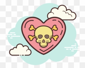 Skull Heart Icon U2013 Free Download Png And Vector - Gacha Cute Mod Emoji,Man And Skull Emoji Game