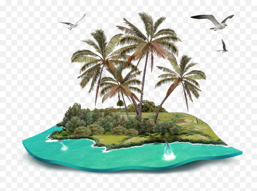Download Coconut Gratis Island Tree Decoration Pattern Beach - Island Png Emoji,Coconut Tree Emoticon