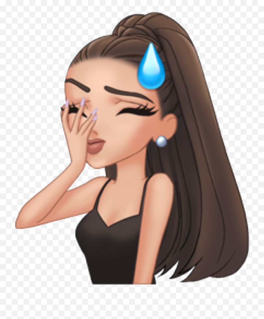 Arimoji Facepalm Sweat Sticker - Brown Hair Iphone Girl Emoji,Smh Face Emoji