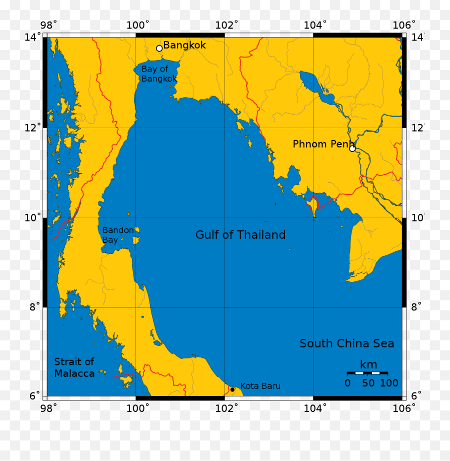 Gulf Of Thailand - Gulf Of Thailand Map Emoji,Cash Me Outside How Bow Dah Emojis