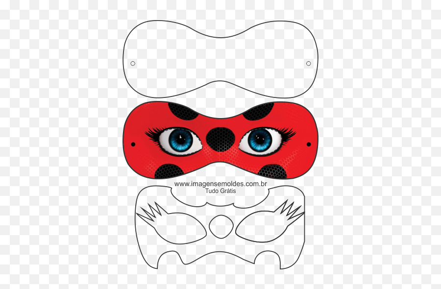 Arquivo De Corte Máscara Ladybug Molde Em Pdf Baixe Grátis - Mascara De Ladybug Para Imprimir Emoji,Imagenes De Mascaras Emojis