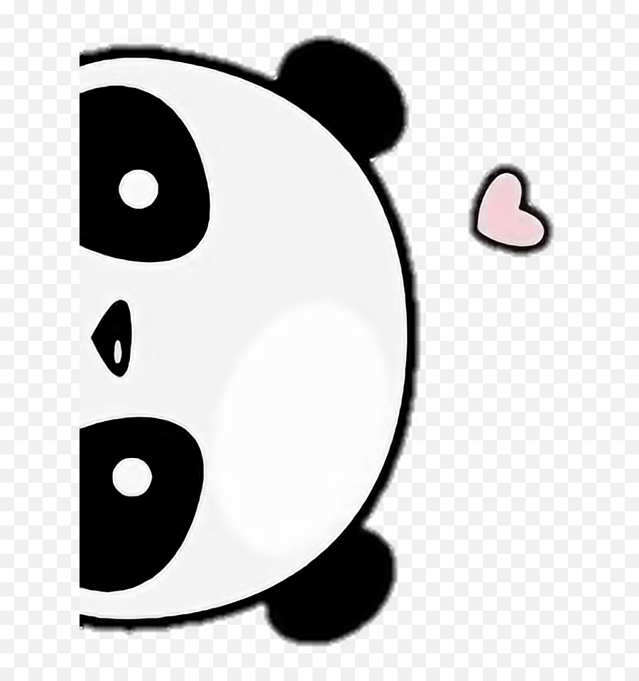 Sticker - Dibujos De Pandas Kawaii Emoji,Sideways Black Heart Emoji