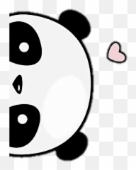 Sticker - Dibujos De Pandas Kawaii Emoji,Sideways Black Heart Emoji
