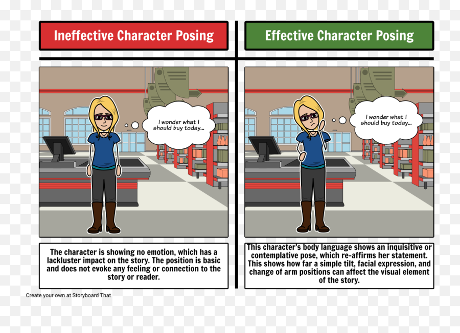 Character Posing Storyboard - Sharing Emoji,Evoke Emotion