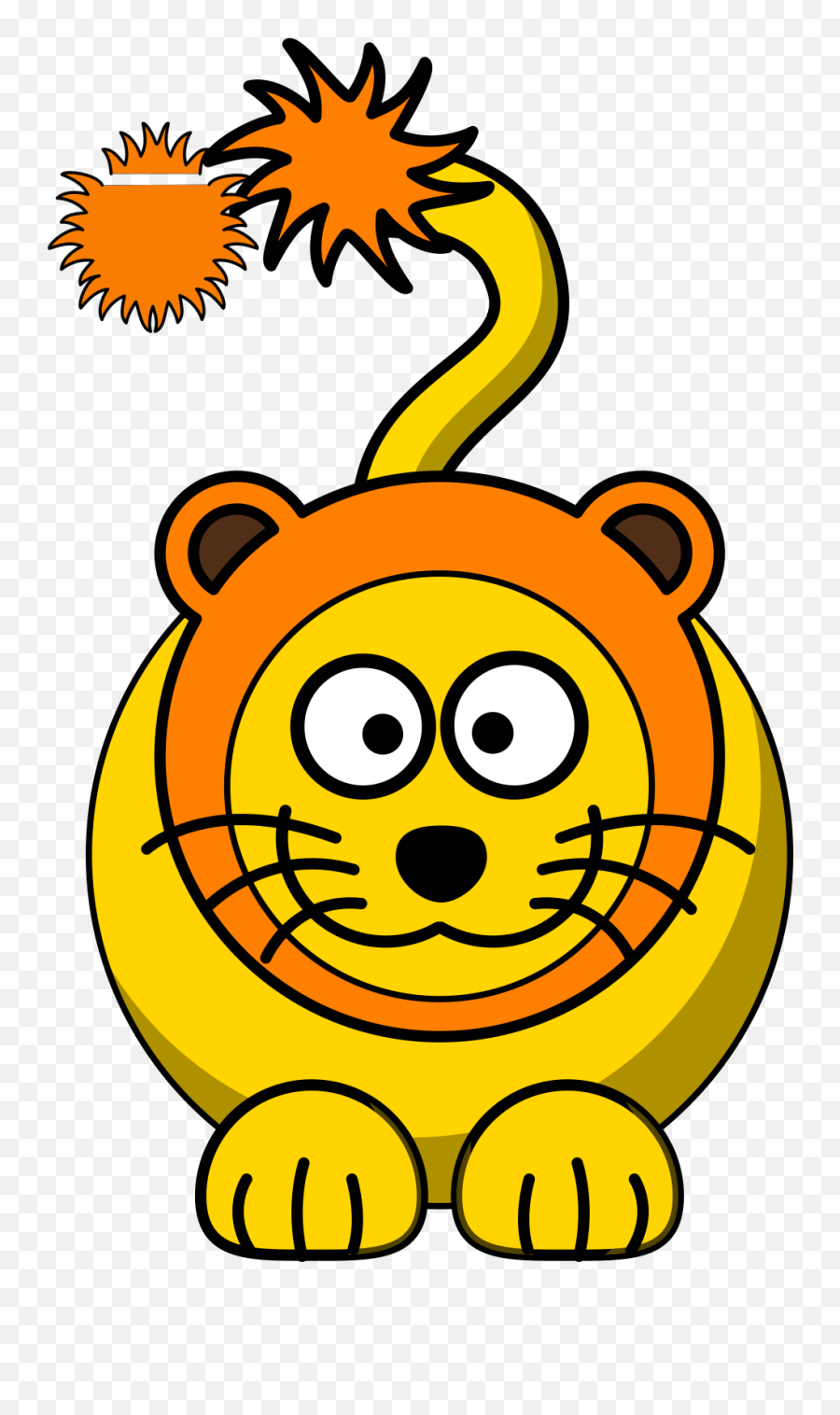 Cartoon Lion With Orange Mane Svg Vector Cartoon Lion With Emoji,Anime Emoticon Clipart