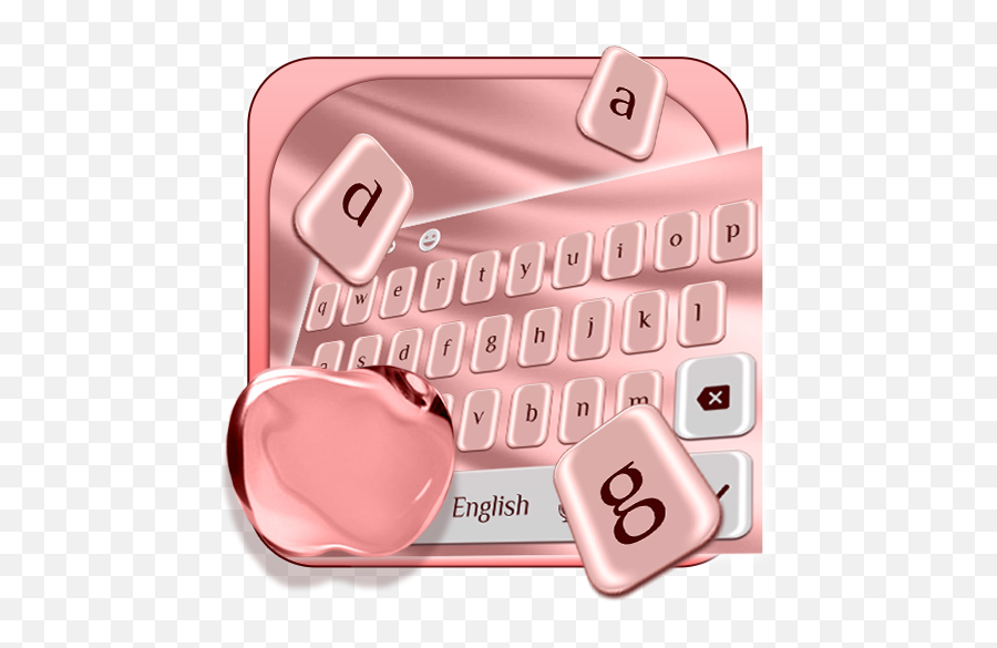 Plush Rose Apple Keyboard Theme - Office Equipment Emoji,Emoji Keyboard For Computers