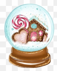 Christmas Snowglobe Snow Globe Sticker - Girly Emoji,Snow Globe And Cookie Emoji