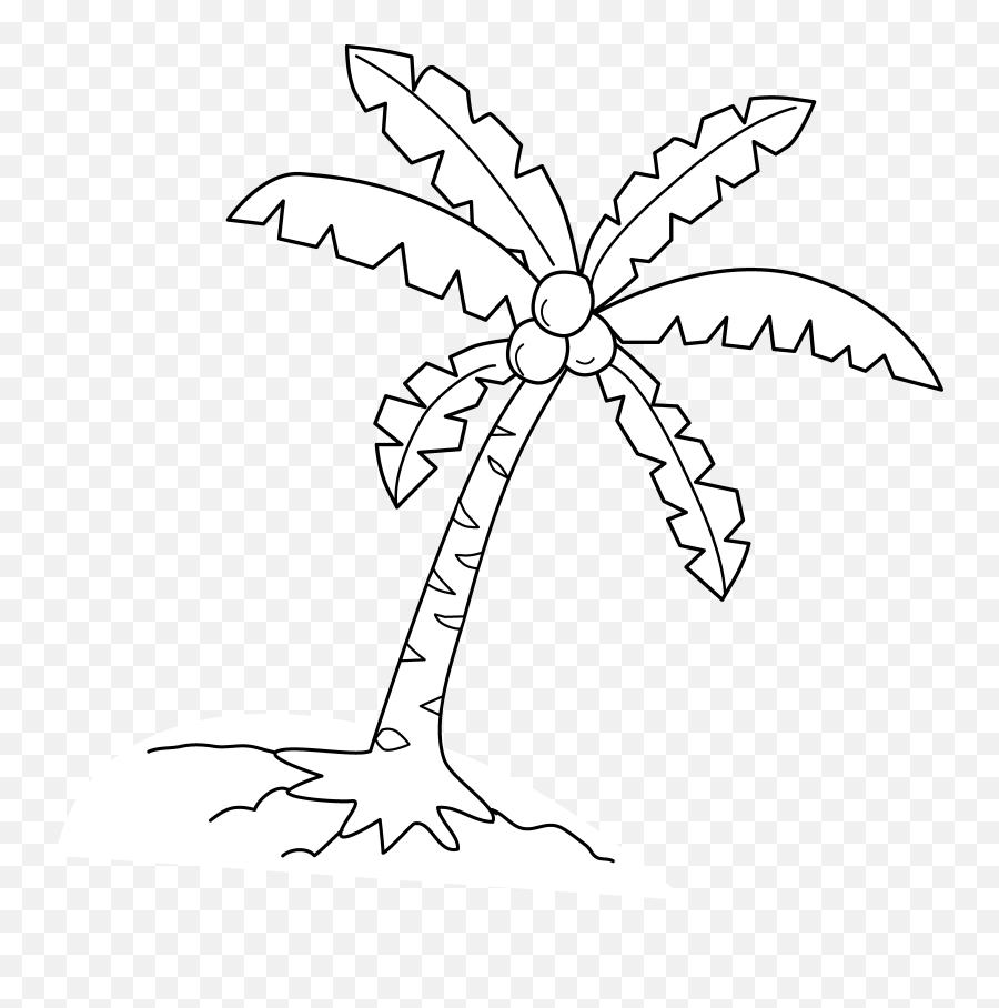 Free Palm Tree Black And White Clipart Download Free Clip - Hình V Cây Da P Emoji,Emoji Coconut Tree And Book