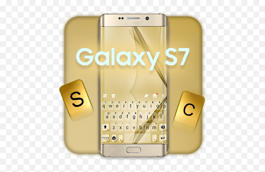 Galaxy S7 Gold Keyboard Theme - Samsung Galaxy S7 Ringtones Emoji,Emoji Keyboard For Galaxy S7