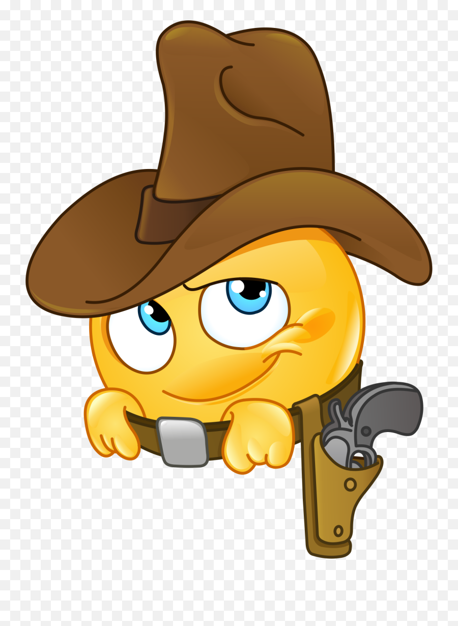 Pin - Smiley Cowboy Emoji,Cowboy Hat Emoji