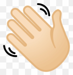 Waving Hand Light Skin Tone Icon - Waving Hand Clip Art Emoji,Light Skin Emoji