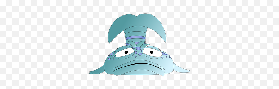 Cemberut Gambar - Cartoon Fish Pout Pout Emoji,Emoticon Cemberut