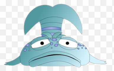Cemberut Gambar - Cartoon Fish Pout Pout Emoji,Emoticon Cemberut