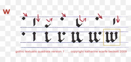 Gothic Letters Step - Vertical Emoji,Calligraphy Emoticon